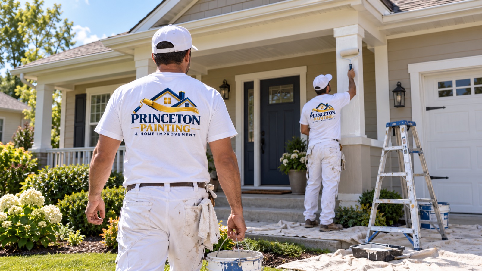 Princeton Painting crew arriving at a home project
